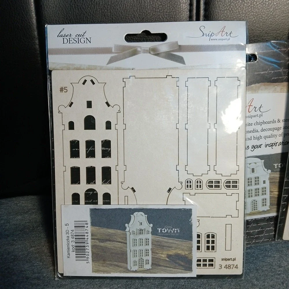Snipart Laser Cut Design Wood Chip Board Buildings‎ 4 New Packages & Extra Parts
